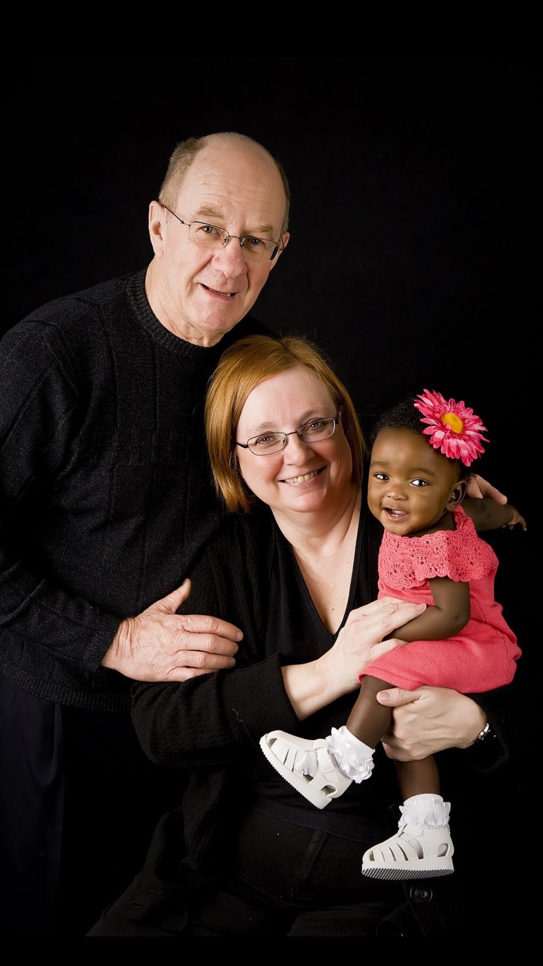 John and Judy Wright with foster Baby J